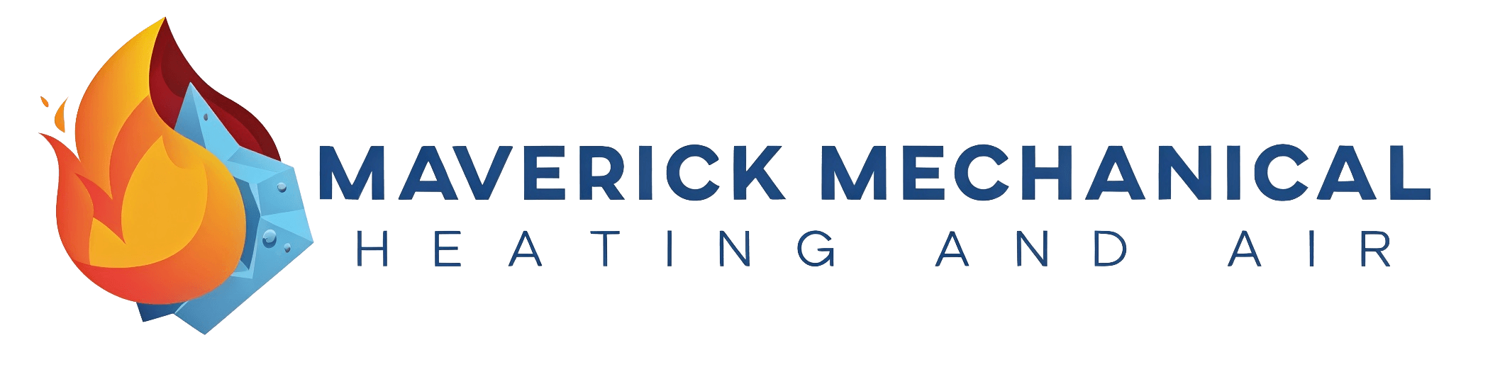 Maverick Mechanical Heating and Air - Fire and Ice Logo